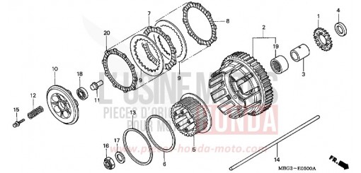 EMBRAYAGE VFR800FIX de 1999